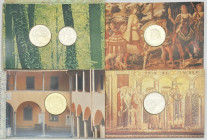 Lotto di 4 emissioni celebrative Anni e Soggetti vari - Ag.- presente dittico Flora e fauna d'Italia -lire 200 e 500- anno 1991