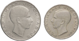 Jugoslavia - Lotto di 2 monete da 50 e 20 dinara 1938 - Ag.