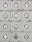 Lotto - Jugoslavia - Lotto n.12 Monete da 10 Dinara 1989 (FDC) - In oblò di vecchia raccolta