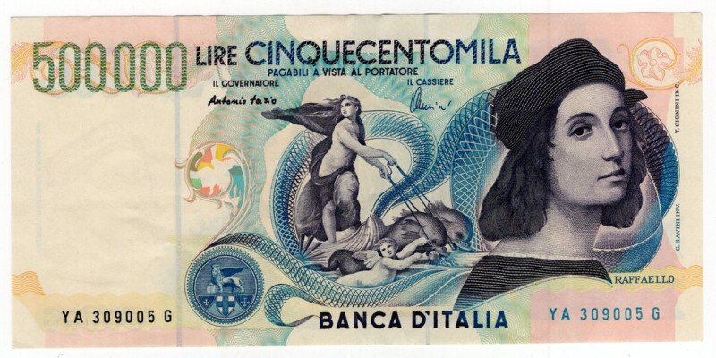 Repubblica Italiana (1946 - oggi) - 500.000 Lire 13/05/1997 - Raffaello - Crapan...