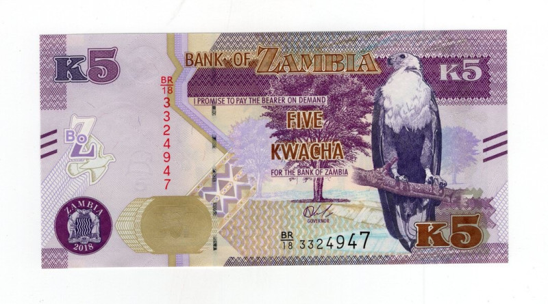 Zambia - 5 Kwacha 2018 - P# 57

FDS.

SPEDIZIONE IN TUTTO IL MONDO - WORLDWI...