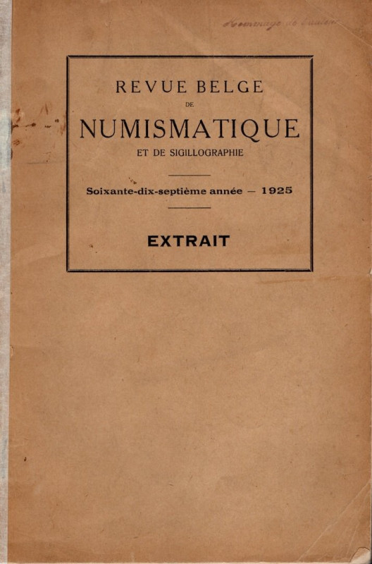 HOC M. - Le monnayage de Philippe II en Fiandre. Bruxelles, 1925. pp. 7 - 44, ta...