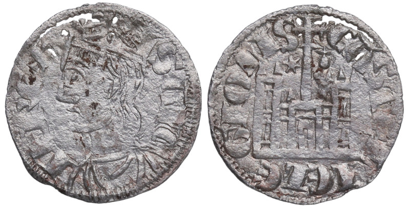 Sancho IV (1284-1295). Coruña. Cornado. AB297.1. Cy1183. Ve. 0,65 g.  Oxidación ...