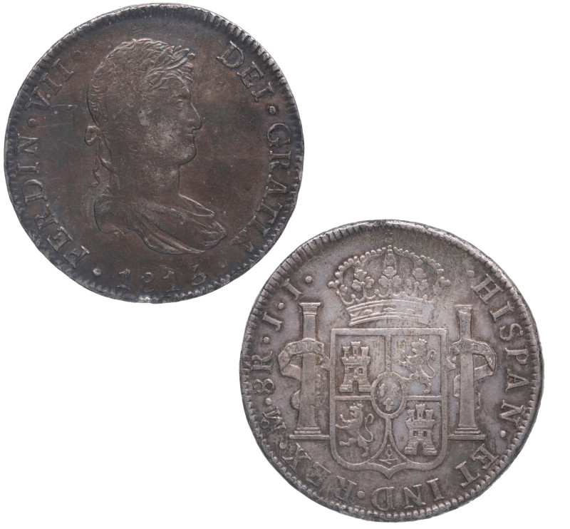 1815. Fernando VII (1808-1833). México. 8 reales. JJ. A&C 1329. Ag. 26,74 g. EBC...