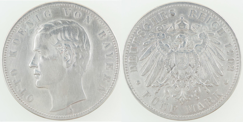 Monete Estere. Germania. Baviera. Otto. 1886-1913. 5 Marchi 1902 D. Ag. Km. 915....