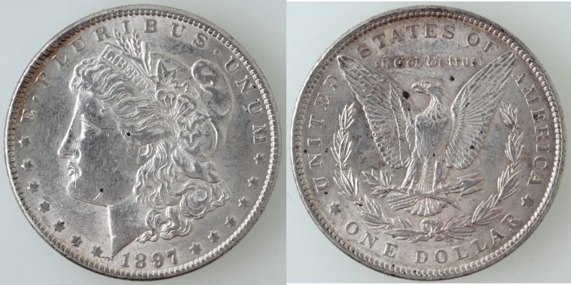 Monete Estere. USA. Dollaro Morgan 1897. Ag. KM 110. Peso 26,68 gr. Diametro mm....