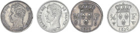 Lot 2 pièces 1/4 franc argent Charles X

1829 I (Limoges) - TTB+ (Rare !)
1830 W (Lille) - TTB