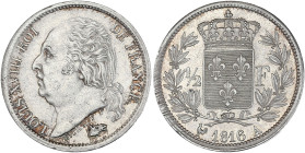 Louis XVIII - 1/2 franc 1816 A (Paris)

Argent - 2,50 grs - 18 mm
F.179-1 / G.401
SUP/SUP+

Superbe exemplaire, nettoyage ancien.