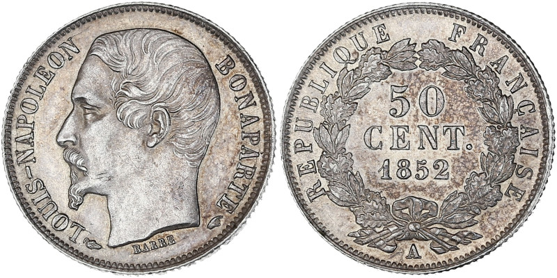 Louis-Napoléon Bonaparte - 50 centimes 1852 A (Paris)

Argent - 2,51 grs - 18 mm...