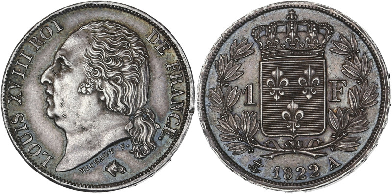 Louis XVIII - 1 franc 1822 A (Paris)

Argent - 5,03 grs - 23 mm
F.206-40 / G.449...