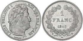 Louis-Philippe tête laurée - 1 franc 1843 K (Bordeaux)

Argent - 5,00 grs - 23 mm
F.210-98 / G.453
TTB-

Assez rare, nettoyée.