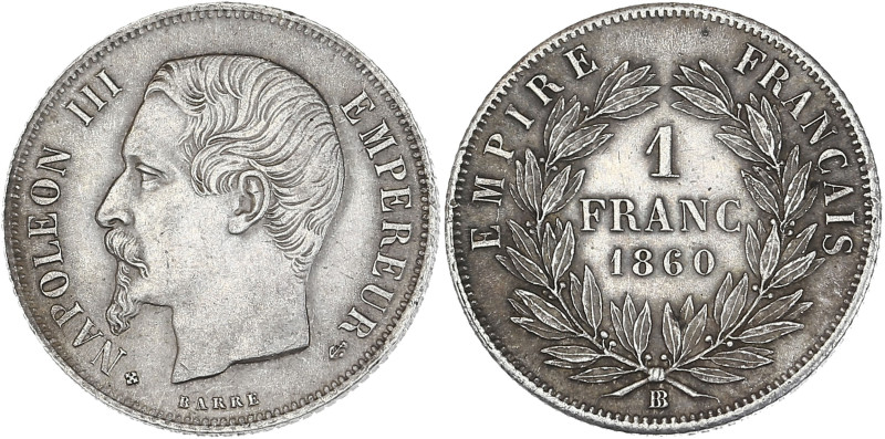 Napoléon III tête nue - 1 franc 1860 BB (Strasbourg)
Différents croix et ancre....