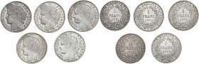 Lot 5 pièces 1 franc Cérès argent

1872 A (Paris) petit A - SUP+
1887 A (Paris) - SPL
1888 A (Paris) - SPL
1894 A (Paris) - SPL
1895 A (Paris) - SPL...