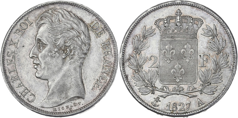 Charles X - 2 francs 1827 A (Paris)

Argent - 9,97 grs - 27 mm
F.258-24 / G.516
...
