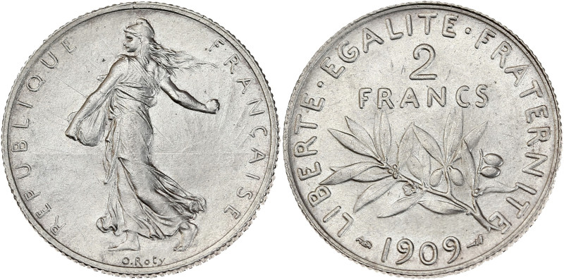 Semeuse - 2 francs 1909

Argent - 10,06 grs - 27 mm
F.266-11 / G.532
SUP

Rare e...