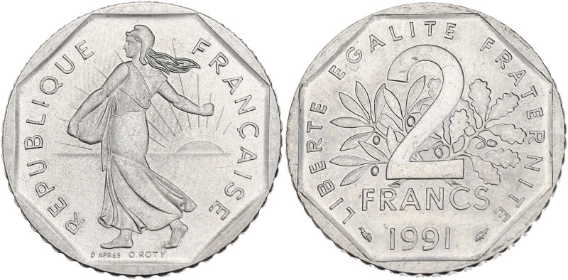 Semeuse - 2 francs 1991 - Frappe monnaie

Nickel - 7,50 grs - 26,5 mm
F.272-15 /...