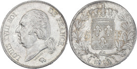 Louis XVIII tête nue - 5 francs 1823 I (Limoges)

Argent - 25,07 grs - 37 mm
F.309-81 / G.614
SUP

Superbe exemplaire oxydé au revers ! Double frappe ...