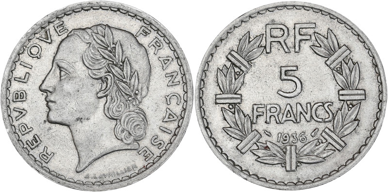 Lavrillier - 5 francs 1936

Nickel - 11,98 grs - 31 mm
F.336-5 / G.760
TTB+

Trè...