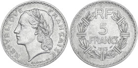 Lavrillier - 5 francs 1952

Aluminium - 3,81 grs - 31 mm
F.339-22 / G.766a
SUP-

Bel état pour ce millésime rare !