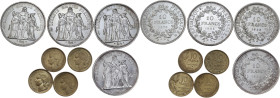 Lot 8 pièces 10 francs bronze-aluminium Guiraud et argent Hercule

Guiraud :
1950 - TTB, nettoyé
1950 B - SPL
1951 B - SPL
1954 - SUP
Hercule :
1965 -...