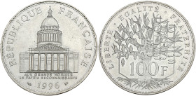 Panthéon - 100 francs 1996

Argent - 14,95 grs - 31 mm
F.451-18 / G.898
SUP+

Rare ! Superbe exemplaire avec des traces de manipulation.