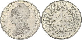 Dupré - ESSAI 25 centimes 1881 A (Paris)

Maillechort - 3,70 grs - 24 mm
GEM.57.2
SUP à SPL

Rare et superbe exemplaire.