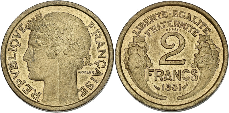 Morlon - ESSAI 2 francs 1931

Bronze-aluminium - 8,12 grs - 27 mm
F.268-1 / G.53...