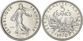 Semeuse - ESSAI 5 francs 1970

Nickel - 10,00 grs - 29 mm
F.341-1 / G.770
SPL à FDC

Magnifique exemplaire !