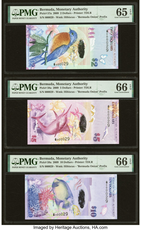 Matching Serial Number 29 Bermuda Monetary Authority 2; 5; 10; 20; 50; 100 Dolla...