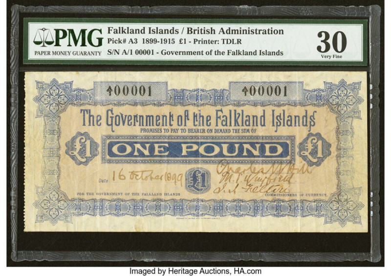 Serial Number 1 Falkland Islands Government of the Falkland Islands 1 Pound 16.1...