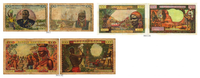 BANKNOTEN. Äquatorial-Afrikanische Staaten. Banque Centrale des États de l'Afriq...
