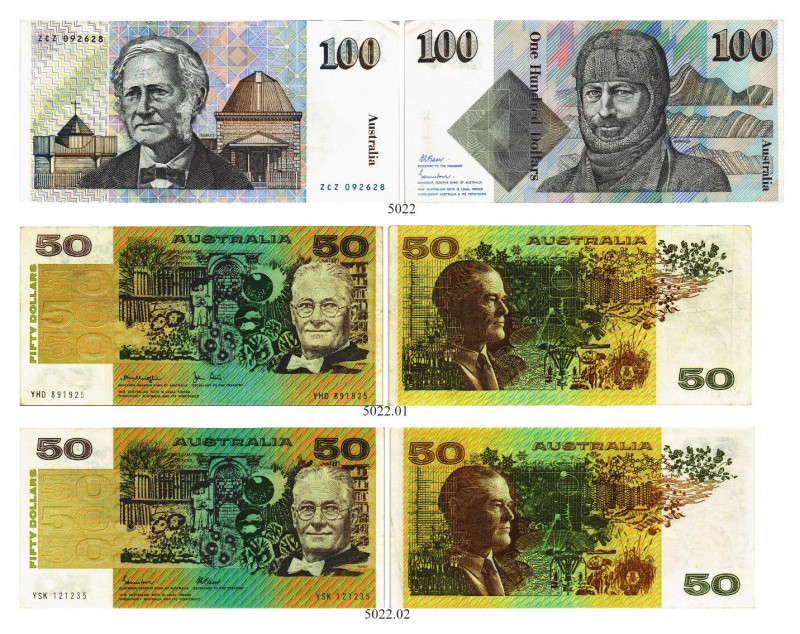 BANKNOTEN. Australien. Australia Reserve Bank. Lot. o. J. (1979-1985). 50 Dollar...