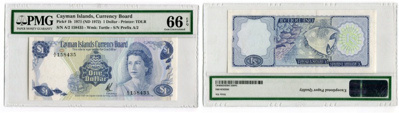 BANKNOTEN. Cayman Inseln. Cayman Islands Currency Board. 1 Dollar o. J. (1972). ...