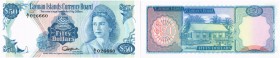 BANKNOTEN. Cayman Inseln. Cayman Islands Currency Board. 50 Dollars L. 1974 (1987). Pick 10a. I / Uncirculated. (~€ 305/USD 355) • Dieses Los unterlie...