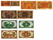 BANKNOTEN. China. Bank of Communications. Lot. 10 Cents 1927, 1. Januar. TSINGTAU. 1 Yuan 1927, 1. November. SHANTUNG overprint TSINGTAU. 5 Yuan 1927,...