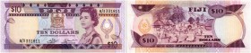BANKNOTEN. Fiji. Republik ab 1974. 10 Dollars o. J. (1980). Pick 79a. II / Extremely fine. (~€ 55/USD 60) • Dieses Los unterliegt bei Auslieferung in ...