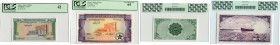 BANKNOTEN. Ghana. Republik. Bank of Ghana. Lot. 5 Pounds 1962, 1. Juli. 10 Shillings 1963, 1. Juli. Pick 3d, 1d. PCGS 64. PCGS 62. I / Uncirculated. (...
