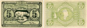 BANKNOTEN. Grönland. Dänische Administration. Staats-Noten. 5 Kronen o. J. 84x125 mm. Pick 9. Selten in dieser Erhaltung / Rare in this condition. I /...