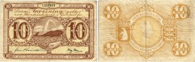 BANKNOTEN. Grönland. Dänische Administration. 10 Kronen o. J. (1945-1952). Pick 19. -III / About very fine. (~€ 45/USD 50)
