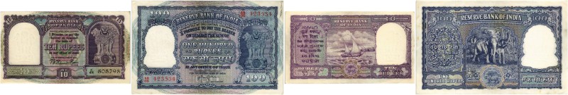 BANKNOTEN. Indien. Republik Indien. Reserve Bank of India. Lot. 10 Rupees o. J. ...