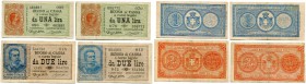 BANKNOTEN. Italien. Königreich Italien. Buoni di Cassa. Lot. 1 Lira Dekret 1894. Serie 070 und Serie 098 (2). 2 Lire Dekret 1894. Serie 042 und Serie ...