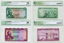 BANKNOTEN. Kenya. Republik. Central Bank of Kenya. Lot. 100 Shillings 100 Schillings 1972, 1. Juli. 10 Schillings 1974, 1. Juli. Pick 10c, 7e. ICG 66....