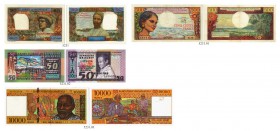 BANKNOTEN. Madagaskar. Republik. Banque de Madagascar et des Comores. Lot. 50 Francs o. J. (um 1950). Malagasy. Institut d’Émission Malagache. 500 Fra...