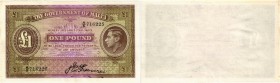 BANKNOTEN. Malta. British Administration. Government of Malta. 1 Pound o. J. (1940). Signatur: J. Pace. Pick 20a. -I / About uncirculated. (~€ 140/USD...