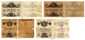 BANKNOTEN. Österreich Kaiserreich. "Privilegirte" Österreichische Nationalbank. Lot. 5 Gulden 1841, 1. Januar. (2). 10 Gulden 1841, 1. Januar (2). 1 E...