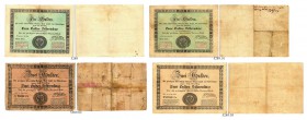 BANKNOTEN. Österreich Kaiserreich. "Privilegirte" Österreichische Nationalbank. Lot. 1 Gulden 1848, 1. Mai. (2). 2 Gulden 1848, 1. Mai (2). Richter 80...