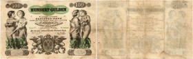 BANKNOTEN. Österreich Kaiserreich. "Privilegirte" Österreichische Nationalbank. 100 Gulden 1863, 15. Januar. Richter 137. Pick A90. Von grosser Selten...