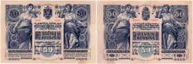 BANKNOTEN. Österreich Kaiserreich. Österreichisch-Ungarische Bank, 1878-1923. 50 Kronen 1902, 2. Januar. Richter 150. Pick 6. Kl. Fettfleck / Small gr...
