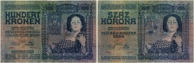 BANKNOTEN. Österreich Kaiserreich. Österreichisch-Ungarische Bank, 1878-1923. 100 Kronen 1910, 2. Januar. Richter 155. Pick 11. Sehr selten in dieser ...