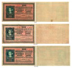 BANKNOTEN. Österreich Kaiserreich. Österreichisch-Ungarische Bank, 1878-1923. Lot. 200 Kronen 1918, 27. Oktober. Seriennummer sechsstellig / Seriennum...